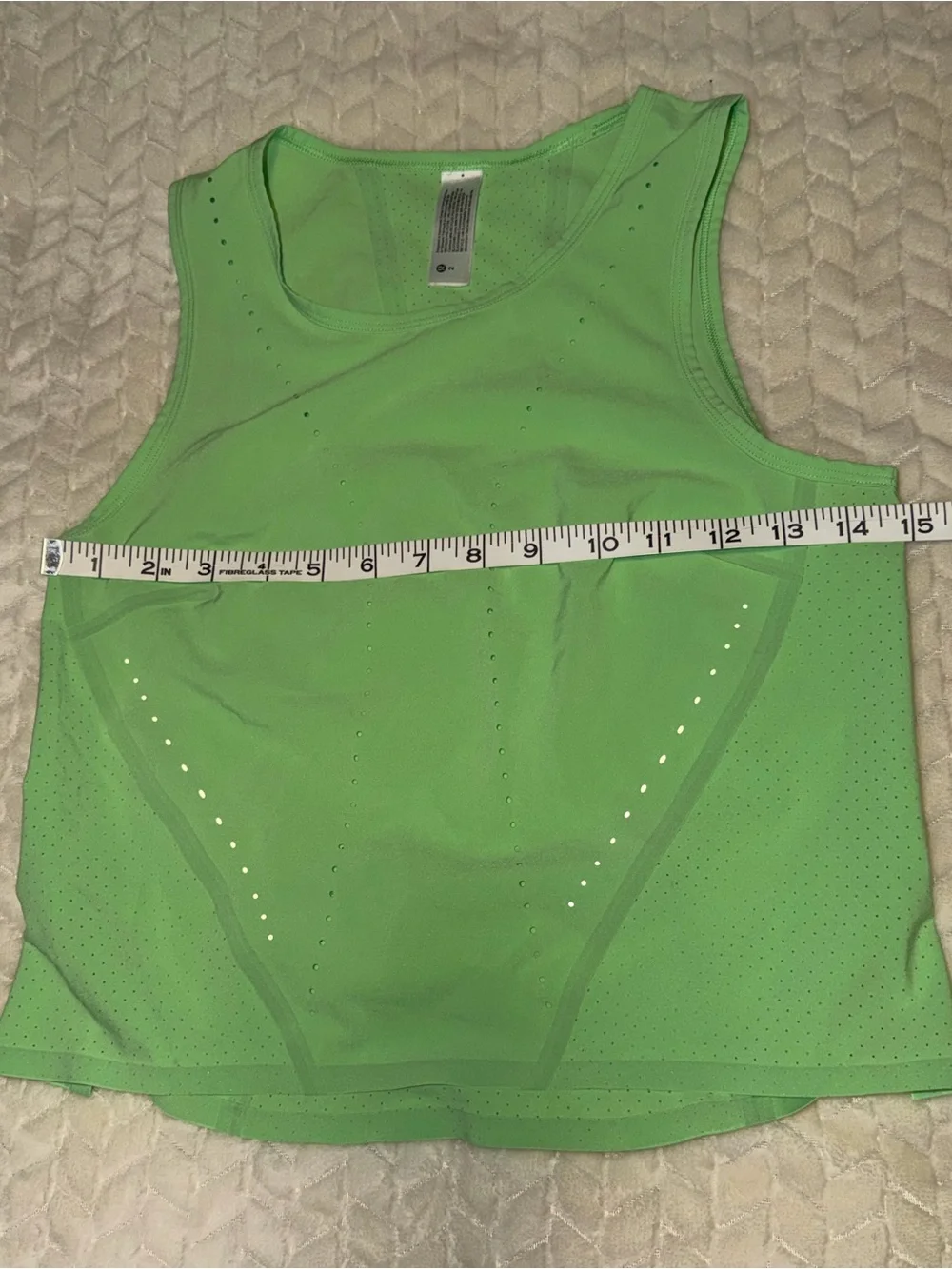 Lululemon Swift Ventilated Running Tank Top Scream Green Light Size 2